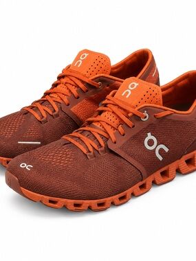 On Cloud X 1.0 Sienna Rust Red Men’s Running Training Shoes M12.5